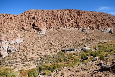 San Pedro de Atacama, Şili. 13 Aralık 2024 Termas Puritama. Atacama Çölü 'ndeki sıcak suların vahası.