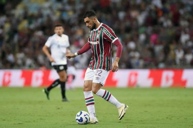 Rio de Janeiro, Brezilya, 13 Nisan 2025. Maracan Stadyumu 'nda Brezilya Şampiyonası için Fluminense ve Santos takımları arasında oynanan futbol maçı..