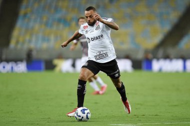 Rio de Janeiro, Brezilya, 13 Nisan 2025. Maracan Stadyumu 'nda Brezilya Şampiyonası için Fluminense ve Santos takımları arasında oynanan futbol maçı..