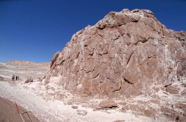 San Pedro de Atacama, Şili. Ay Vadisi 'nde, Atacama Çölü' nde kaya oluşumları..