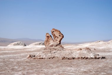 San Pedro de Atacama, Şili. Ay Vadisi 'nde, Atacama Çölü' nde kaya oluşumları..