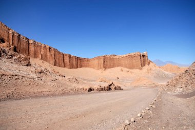 San Pedro de Atacama, Şili. Ay Vadisi 'nde, Atacama Çölü' nde kaya oluşumları..