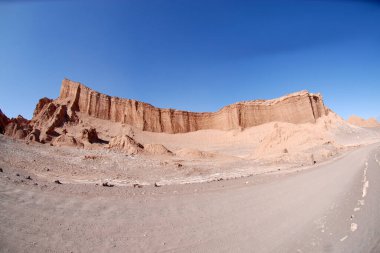 San Pedro de Atacama, Şili. Ay Vadisi 'nde, Atacama Çölü' nde kaya oluşumları..
