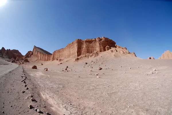 San Pedro de Atacama, Şili. Ay Vadisi 'nde, Atacama Çölü' nde kaya oluşumları..