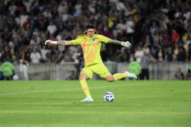 Rio de Janeiro, Brezilya, 17 Temmuz 2025. Cruzeiro takımının kalecisi Cassio, Fluminense maçında, 2025 Brezilya Şampiyonası 'nda, Maracana Stadyumu' nda