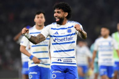 Rio de Janeiro, Brezilya, 17 Temmuz 2025. Cruzeiro takımından oyuncu Gabi, Fluminense ile oynanan maçta, 2025 Brezilya Şampiyonası için, Maracana Stadyumu 'nda.