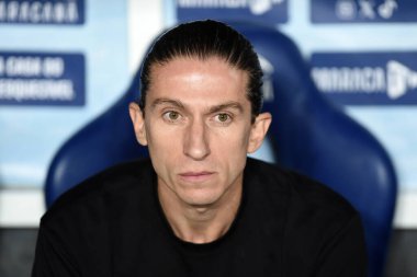 Rio de Janeiro, Brezilya, 25 Ağustos 2025. Flamengo takımının teknik direktörü Filipe Luis, Maracan Stadyumu 'nda oynanan ve Vitria takımıyla oynanan maçta Brezilya Şampiyonası' nda...