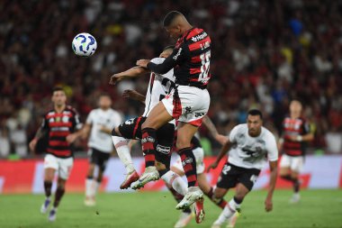 Rio de Janeiro, Brezilya, 25 Ağustos 2025. Maracan Stadyumu 'nda oynanan Brezilya Şampiyonası' nda Flamengo ve Vitria takımları arasında oynanan futbol maçı.