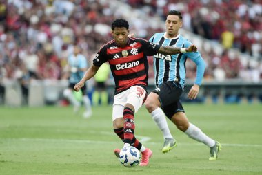 Rio de Janeiro, Brezilya, 31 Ağustos 2025. 2025 Brezilya Şampiyonası 'nda Flamengo Grmio' ya karşı Maracana Stadyumu 'nda oynanan futbol maçı..