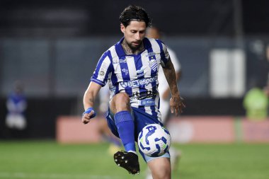 Rio de Janeiro, Brazil, August 7, 2025. Soccer player Gustavo Nicola from the CSA team, during the Vasco vs CSA match, valid for the Brazilian Cup, at the Sao Januario stadium.