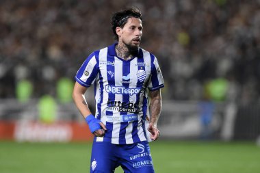 Rio de Janeiro, Brazil, August 7, 2025. Soccer player Gustavo Nicola from the CSA team, during the Vasco vs CSA match, valid for the Brazilian Cup, at the Sao Januario stadium.