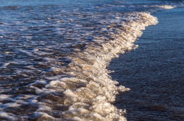 Water. Sea coast waves, wide angle. Atlantic Ocean.