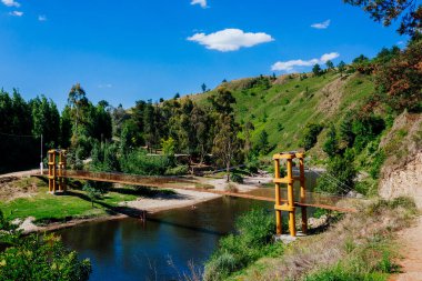 Arjantin 'in Cordoba eyaletindeki El Durazno Nehri' nin güzel manzarası..