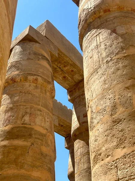 Kolommen Karnak Tempel Luxor Egypte Hypostyle — Stockfoto
