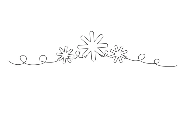 Linia Płatków Śniegu Koncepcja Świętowania Kreatywny Wektor Ilustracji Projektu Koncepcja — Wektor stockowy