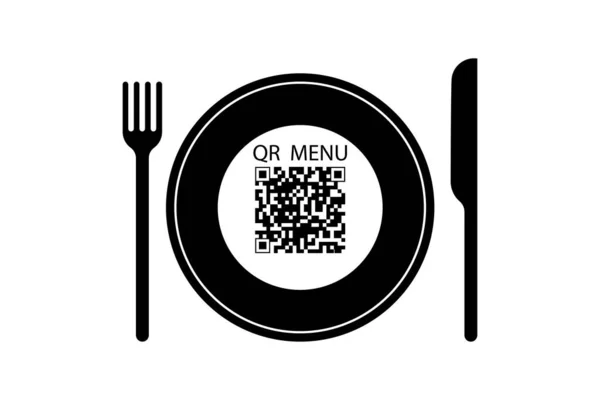 Código Placa Alimentar Padrão Cozinha Almoço Servir Padrão Cozinha Ilustração — Vetor de Stock