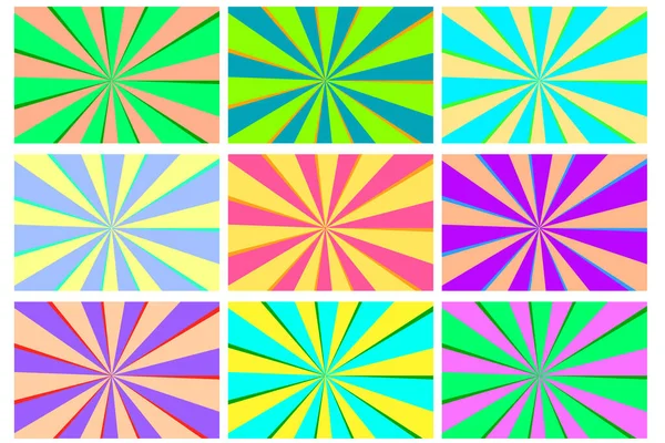 Fondos Rayos Color Patrón Geométrico Efecto Explosión Efecto Luz Estilo — Archivo Imágenes Vectoriales