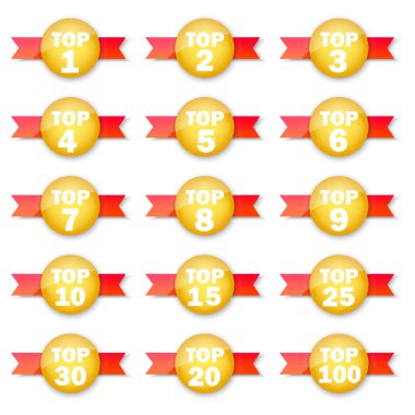 En iyi derecelendirme. İndirimli etiket. İş konsepti. Logo şablonu. Vektör çizimi. Stok görüntüsü. EPS 10.