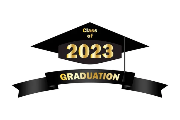2023年卒業 教育の概念 卒業キャップ2023 ベクトルイラスト ストック画像 Eps — ストックベクタ