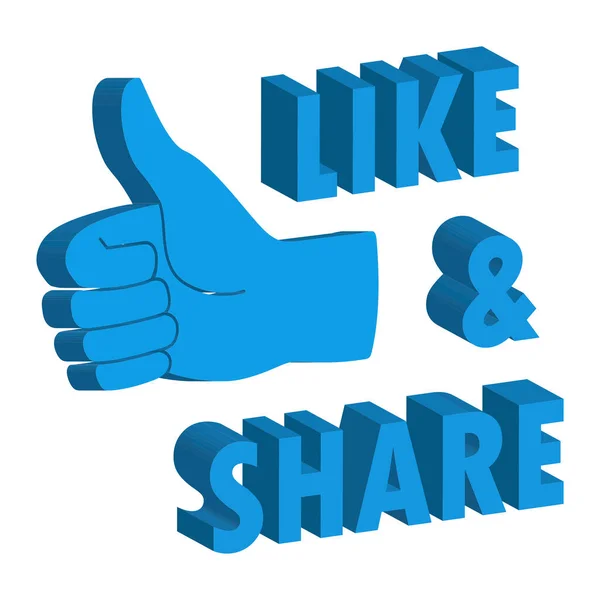 Come Condividere Banner Blu Come Comunicazione Web Social Network Pulsante — Vettoriale Stock