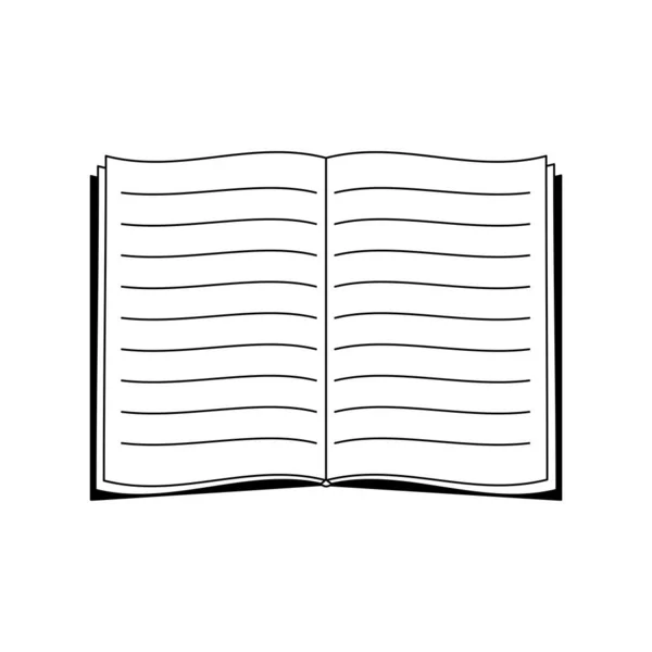 Aufgeschlagenes Buch Flachen Stil Designvorlagenseite Vektorillustration Archivbild Eps — Stockvektor