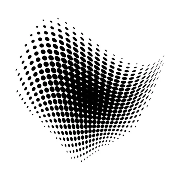 Dot Wave Vintage Style Concept Art Wallpaper Geometric Texture Halftone — Stock Vector