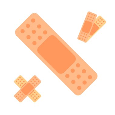 Yapıştırıcı sıva. Sağlık hizmetleri. İlk yardım. Tıbbi tasarım. Vektör çizimi. Hisse senedi. EPS 10.