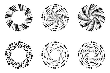 Siyah noktalı daireler. Dairesel ışık çerçeve sınırı. Vektör çizimi. Hisse senedi. EPS 10.