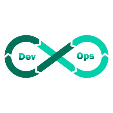 Sonsuz dev operasyonlar. İnternet ağı konsepti. Programlama kodu. Vektör çizimi. Hisse senedi. EPS 10.