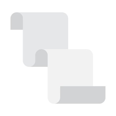 Kağıt uzun parşömen. Çıkartma kağıdı. Reklam afişi. Vektör çizimi. Hisse senedi. EPS 10.