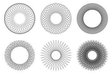 mesh circles. Circles three dimensional grid in 3d style. Vector illustration. EPS 10.