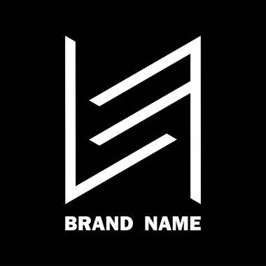 Logo template. Brand name. Business concept. Geometric design. Vector illustration. EPS 10.