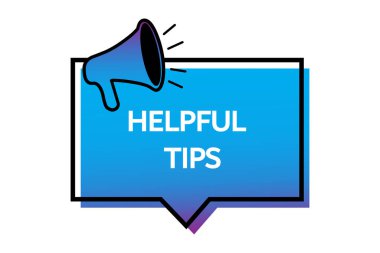 megafone helful tips. Information sign business concept. Vector illustration. EPS 10.