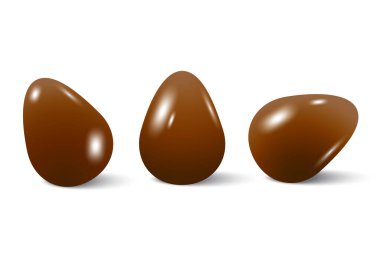 Chocolate eggs. Sweet food. Vector illustration. EPS 10.