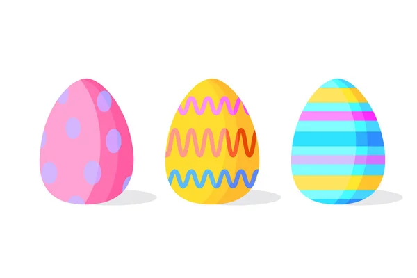 Easter Eggs Set Spring Decoration Vector Illustration Eps — 图库矢量图片