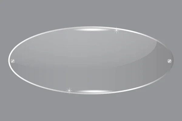 Plastic Plate Transparent Background Plastic Metal Frame Vector Illustration Eps — Vetor de Stock