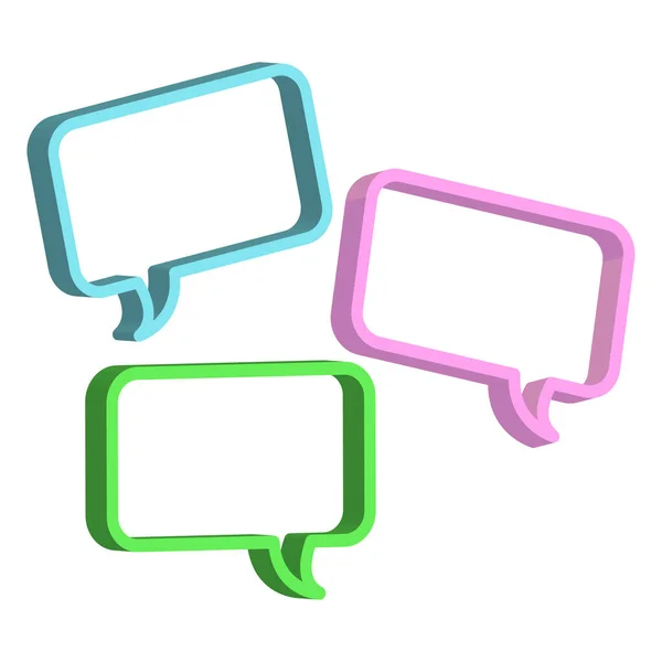 Çok Renkli Bir Mesaj Diyalog Sohbet Konuşma Balonu Boş Konuşma — Stok Vektör