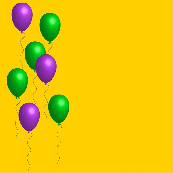 色彩艳丽的气球生日快乐Happy Birthday 爱的概念 矢量图解 Eps — 图库矢量图片
