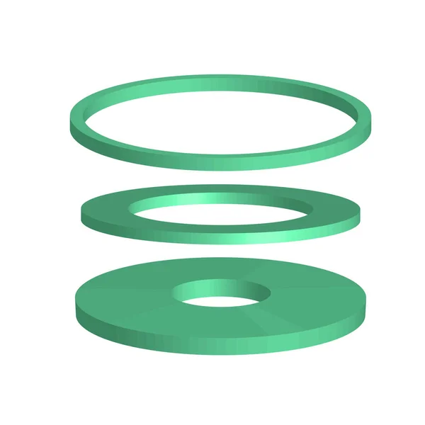 Anéis Volumétricos Verdes Ótimo Design Para Qualquer Finalidade Ilustração Vetorial —  Vetores de Stock