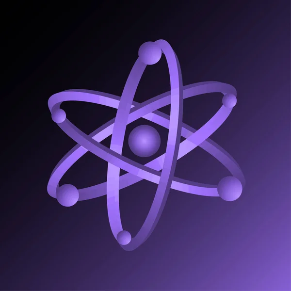 Atome Signe Volumétrique Élément Design Illustration Vectorielle Spe — Image vectorielle