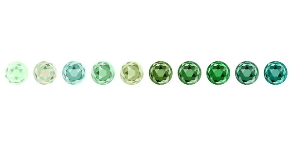 Gems Inställd Speldesign Diamant Lysande Pärla Vektorillustration Eps — Stock vektor
