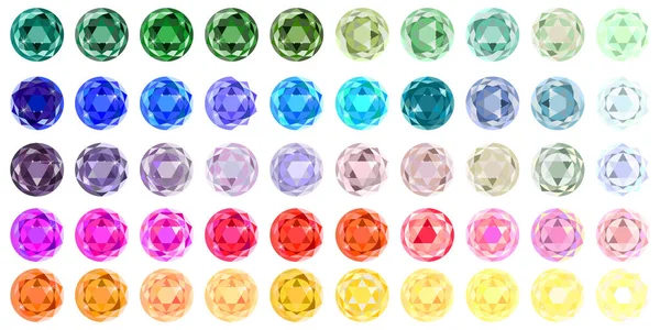 Edelsteine Für Das Spieldesign Diamant Brillanter Edelstein Vektorillustration Eps — Stockvektor