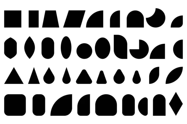 Arcs Noirs Forme Géométrique Illustration Vectorielle Spe — Image vectorielle