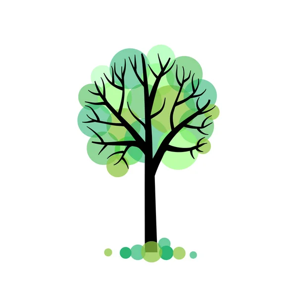 Árvores Coloridas Para Design Banner Elemento Paisagem Verão Ilustração Vetorial —  Vetores de Stock