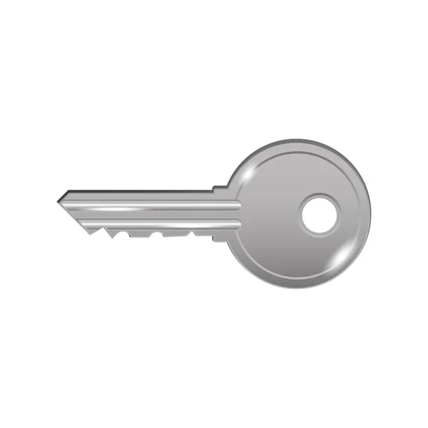 Срібний Ключ Ключ Будинку Срібні Ключі Домашня Піктограма Векторні Ілюстрації — стоковий вектор