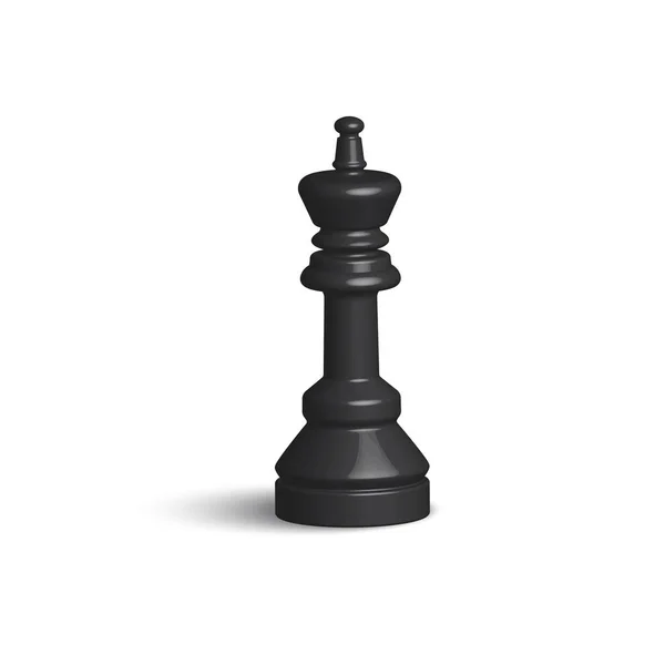 黑色皇后3D 国际象棋形象 国际象棋游戏 矢量图解 Eps — 图库矢量图片