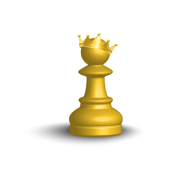Pěší Koruna Pro Návrh Konceptu Šachová Figurka Koruně Vektorová Ilustrace — Stockový vektor