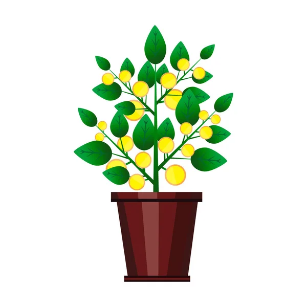 Een Pot Citroenen Voorjaarsdecoratie Vector Illustratie Eps — Stockvector