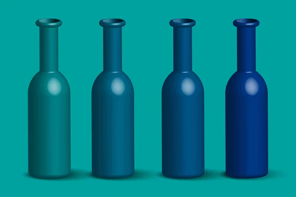 Realistic Bottles Graphic Design Vector Illustration Eps — Stock Vector