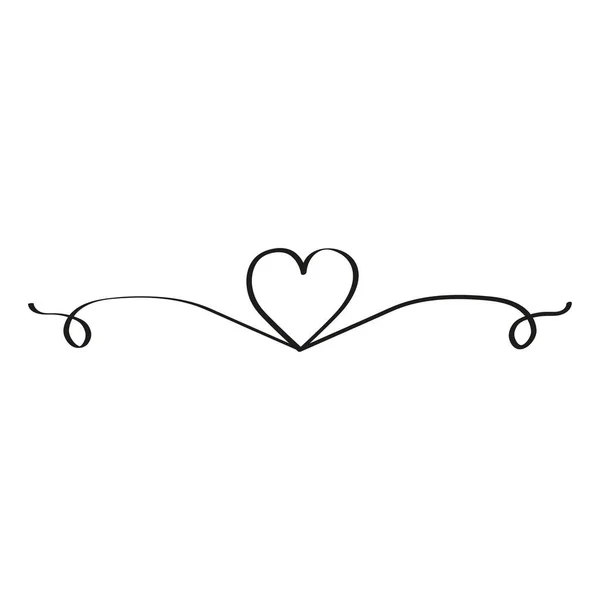 Řádky Srdce Symbol Srdce Elegantní Dekorace Vektorová Ilustrace Eps — Stockový vektor